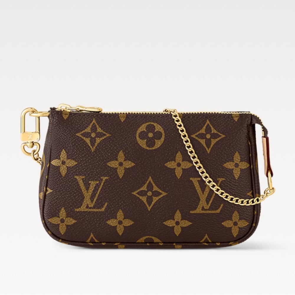 ⭕️SOLD⭕️Louis Vuitton Gold and Brown Monogram Wristlet